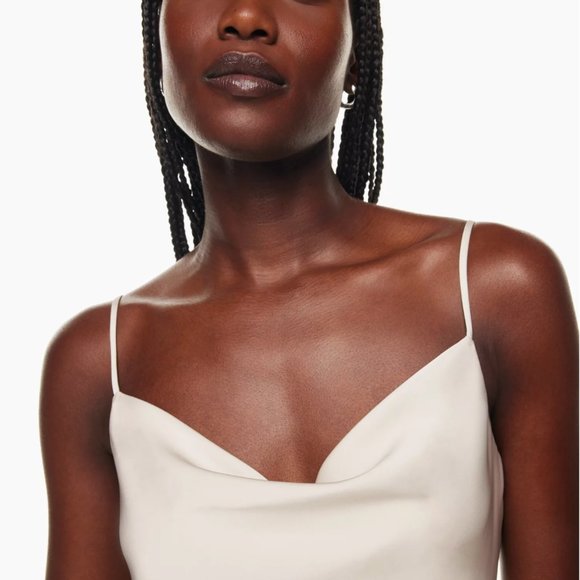 Aritzia Babaton Cowlneck Camisole Bark Brown size S - Picture 3 of 5